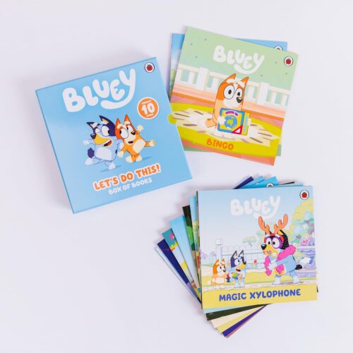 Bluey Let's Do This! Box of Books 10 Books Collection Box Set (Butterflies, Bingo, Magic Xylophone, Hammerbarn, The Pool, Creek, Beach, Grannies, Goodnight Fruit Bat & Bob Bilby) - Image 3
