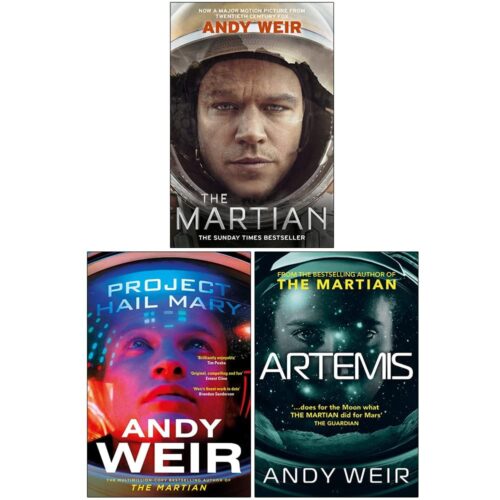 Andy Weir 3 Books Collection Set (Project Hail Mary, Artemis, The Martian)